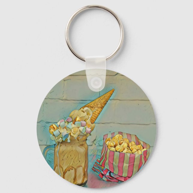 Ice cream lover gift key ring (Front)