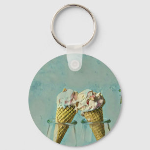 Ice cream lover gift key ring