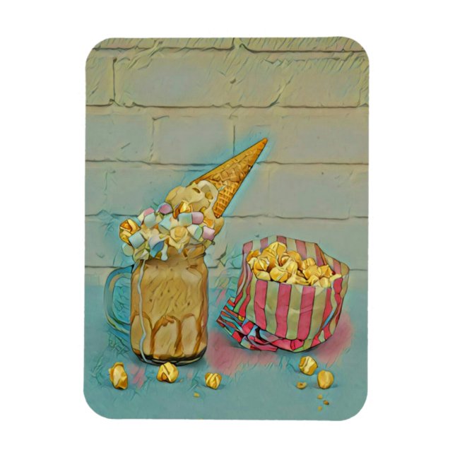 Ice cream lover gift magnet (Vertical)
