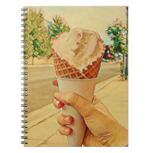 Ice cream lover gift notebook