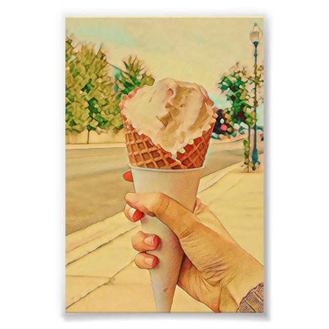 Ice cream lover gift photo print (Front)