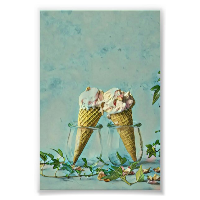 Ice cream lover gift photo print (Front)