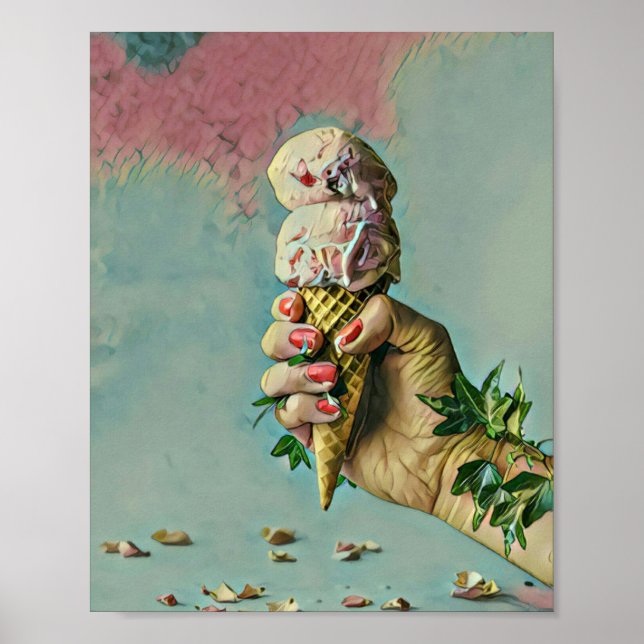 Ice cream lover gift poster (Front)