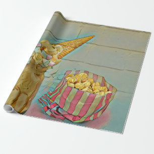 Ice cream lover gift wrapping paper