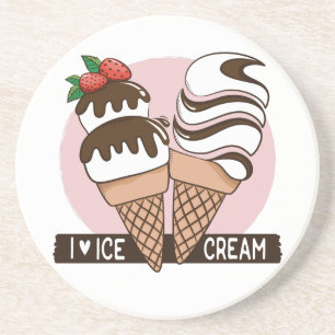 Ice Cream Lover sandstone coaster