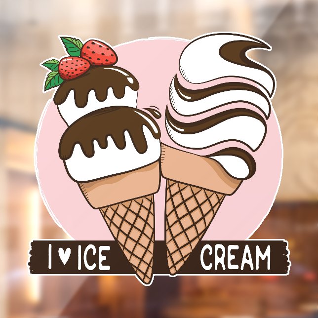 Ice Cream Lover Window Cling (Sheet 2)