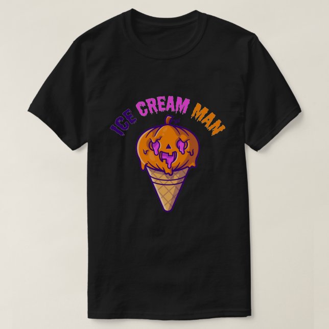 Ice Cream Man Scary Halloween Costume  T-Shirt (Design Front)