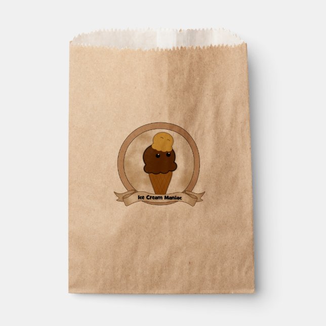 Ice cream maniac favour bags (Front)