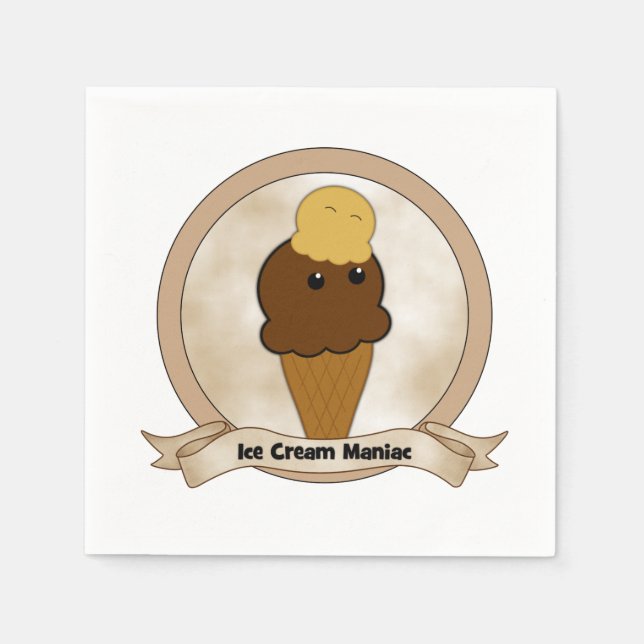 Ice Cream Maniac Napkin (Front)