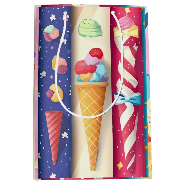 Ice Cream Medium Gift Bag (Front)