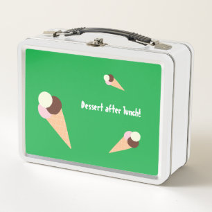 Ice cream metal lunch box