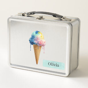 Ice Cream Metal Lunch Box