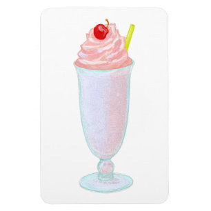 Ice cream milkshake magnet