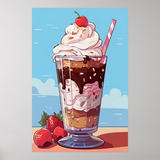 Ice Cream Milkshake Poster (Front)