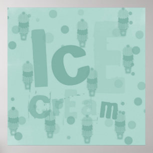 Ice Cream mint Poster