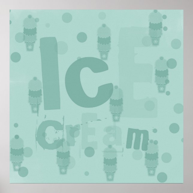 Ice Cream mint Poster (Front)