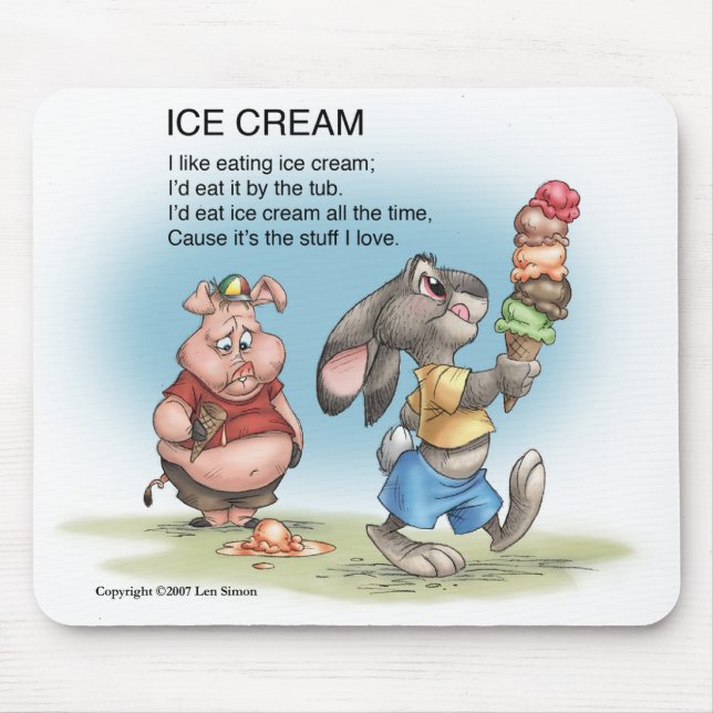 Ice Cream Mouse Mat (Front)