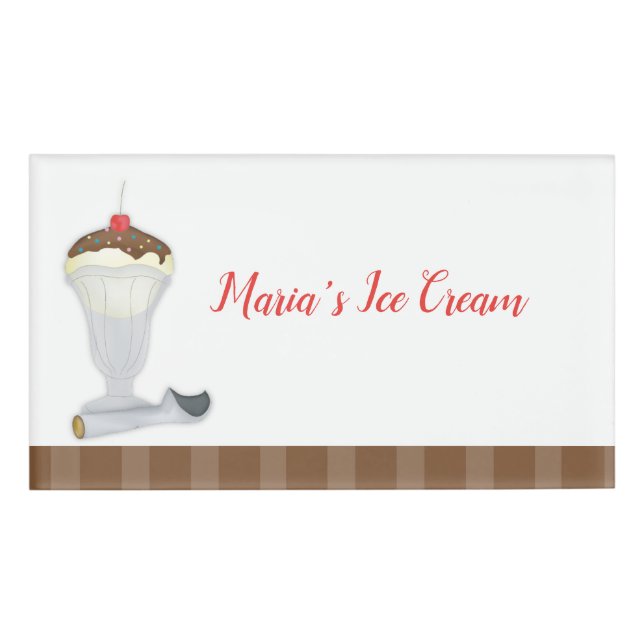 Ice Cream  Name Tag (Front)