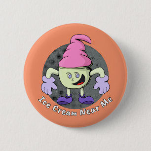 Ice Cream Near Me 6 Cm Round Badge