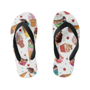 Ice Cream Novelty Print Flip Flops