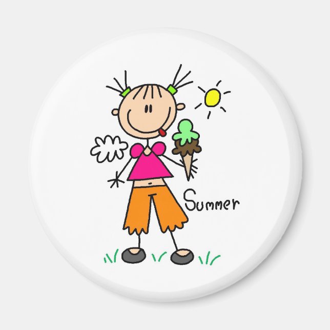 Ice Cream On A Hot Summer Day Magnet (Front)