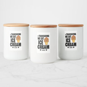 Ice Cream on Thanksgiving Food Label