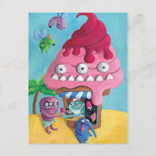 Ice Cream on the Beach Postcard