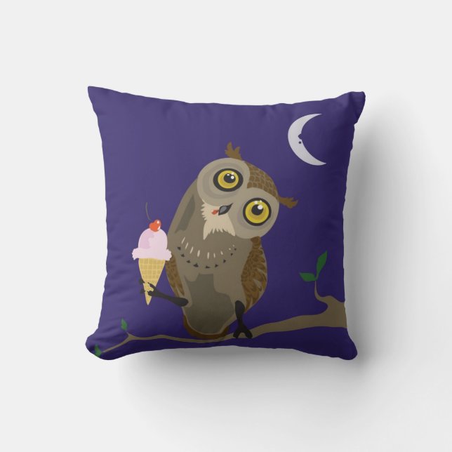 Ice Cream Owl~pillow Cushion (Front)