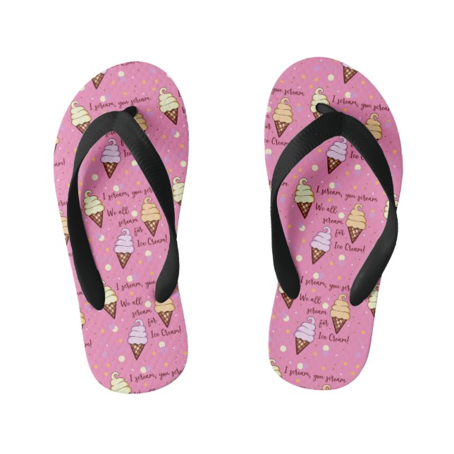 Ice Cream Pair of Flip Flops (Footbed)