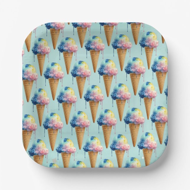 Ice Cream Paper Plate (Front)