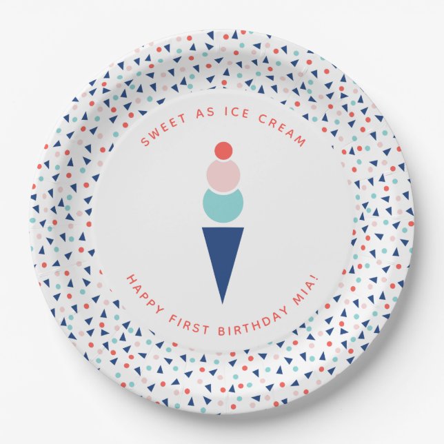 Ice Cream Paper Plate (Front)