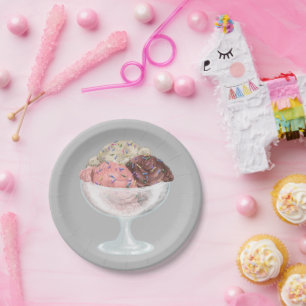 Ice Cream Paper Plate