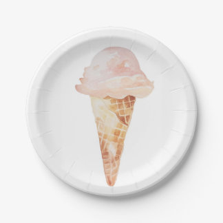 Ice Cream Paper Plates, 7" Paper Bowl Paper Plate