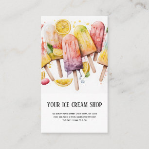 Ice Cream Parlour business card