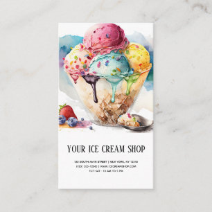 Ice Cream Parlour business card