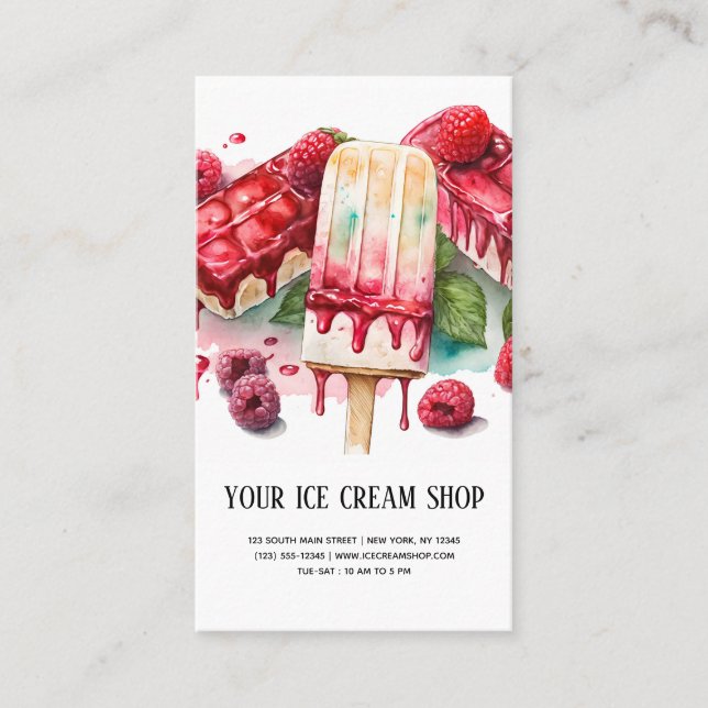 Ice Cream Parlour business card (Front)