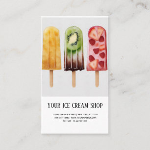 Ice Cream Parlour business card