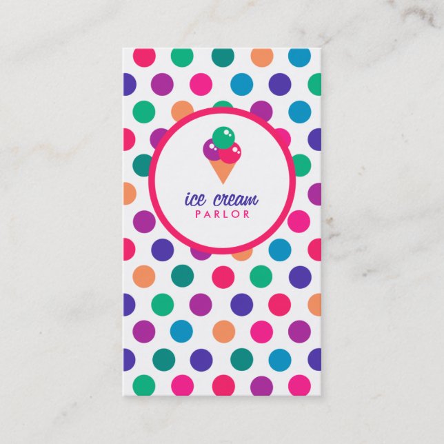 Ice Cream Parlour Business Card (Front)