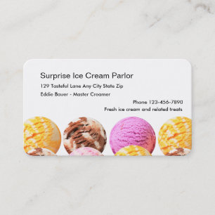 Ice Cream Parlour Business Cards