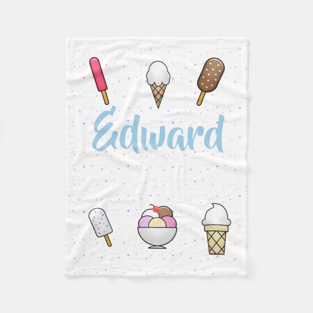 Ice Cream Parlour Dream Fleece Blanket (Front)