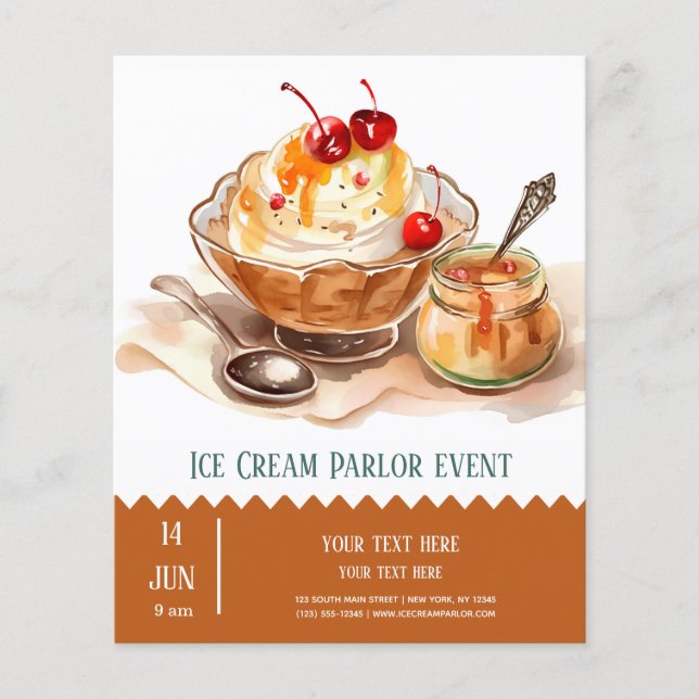Ice cream parlour flyer (Front)