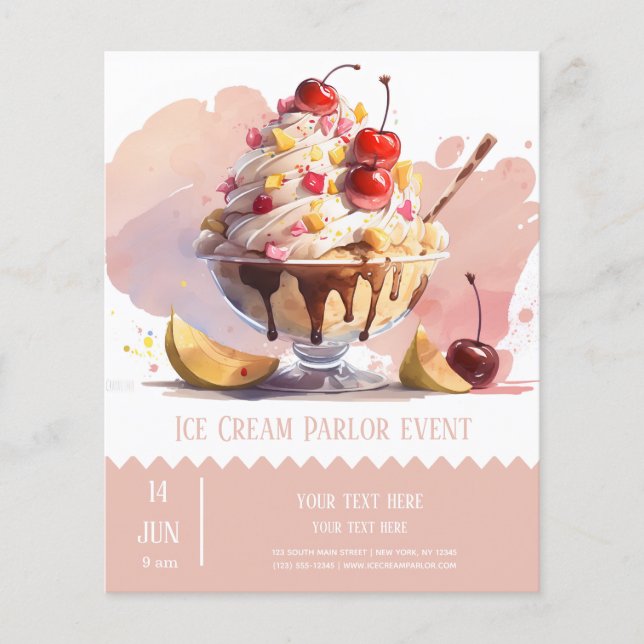 Ice cream parlour flyer (Front)