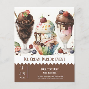 Ice cream parlour flyer