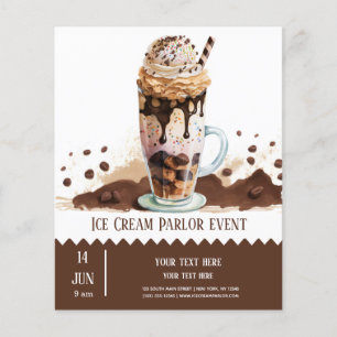 Ice cream parlour flyer