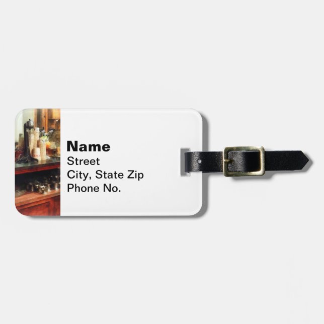 Ice Cream Parlour Luggage Tag (Front Horizontal)