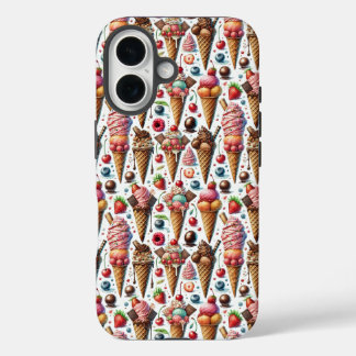 Ice-Cream Parlour Party iPhone 16 Case