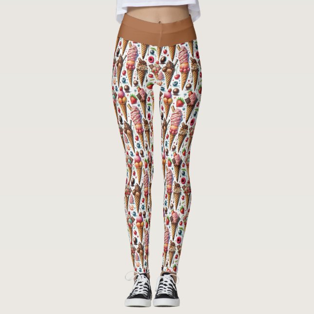 Ice-Cream Parlour Party Leggings (Front)