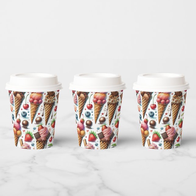 Ice-Cream Parlour Party Paper Cups (Multi)