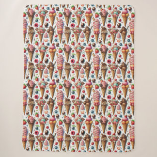 Ice-Cream Parlour Party Sherpa Blanket
