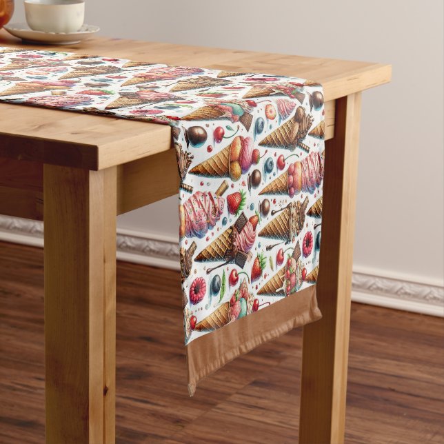 Ice-Cream Parlour Party Short Table Runner (In Situ)